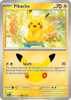 Pikachu 03/30 from 30th Celebration, art by satoma