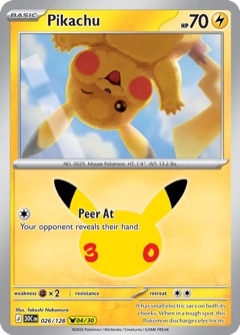 Pikachu 04/30 from 30th Celebration, art by Takeshi Nakamura