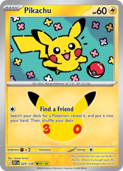 Pikachu 07/30 from 30th Celebration, art by James Turner