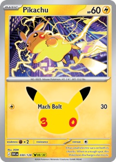 Pikachu 08/30 from 30th Celebration, art by DOM