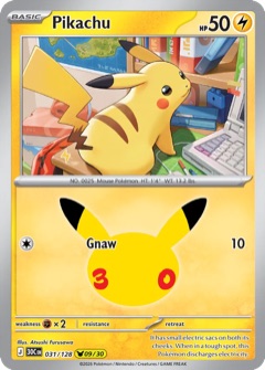 Pikachu 09/30 from 30th Celebration, art by Atsushi Furusawa