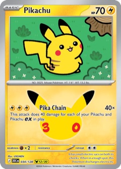 Pikachu 12/30 from 30th Celebration, art by USGMEN