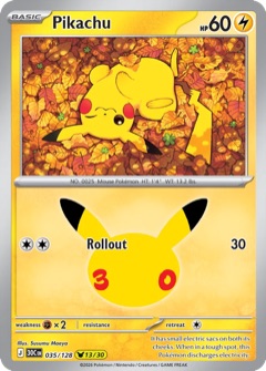 Pikachu 13/30 from 30th Celebration, art by Susumu Maeya