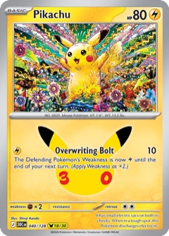 Pikachu 18/30 from 30th Celebration, art by Shinji Kanda