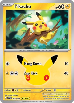 Pikachu 19/30 from 30th Celebration, art by Rianti Hidayat