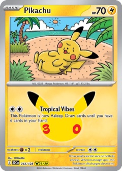 Pikachu 21/30 from 30th Celebration, art by OOYAMA