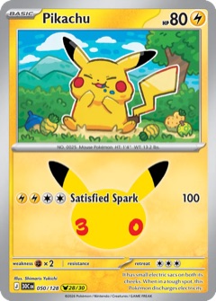 Pikachu 28/30 from 30th Celebration, art by Shimaris Yukichi